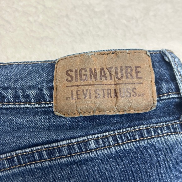 Signature by Levi Strauss & Co Jeans Mens 36x32 Blue Relaxed Fit Stretch Denim - Picture 12 of 13